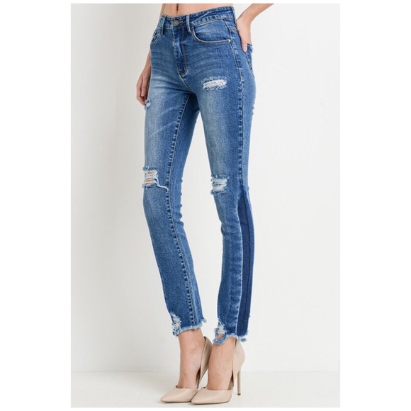 The Emmi Distressed High Waisted Ankle Skim Jeans - Picture 4 of 6